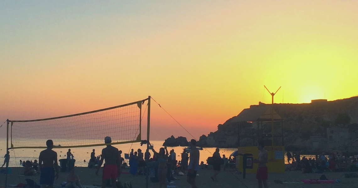 golden-bay-malta-sunset-beachvolley